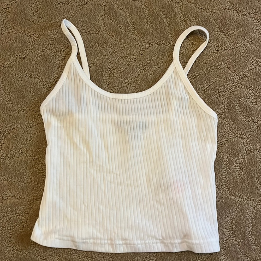 Topshop Cropped Ribbed Tank